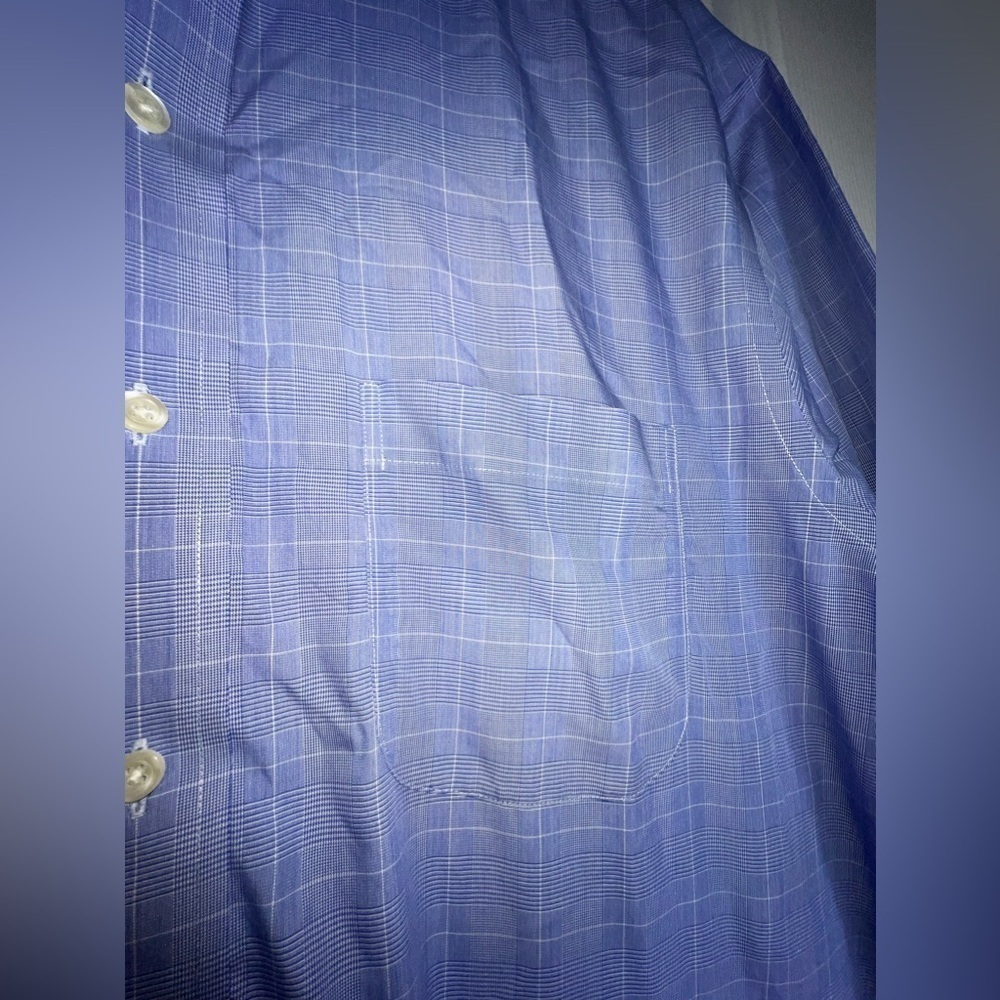 Brooks Brothers 346 Men 15.5 2/3 Regular Fit Non Iron Button Up Dress Shirt Blue - Picture 10 of 15